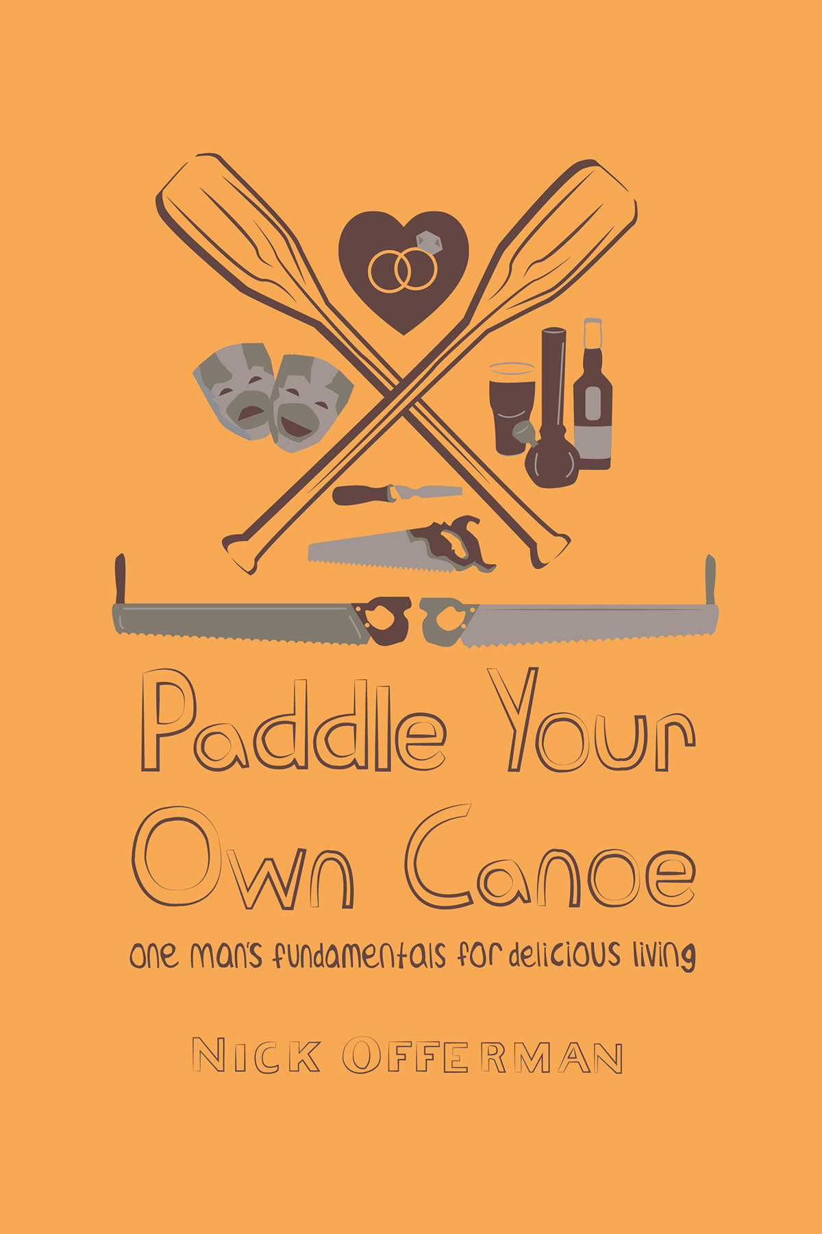 nick offerman Canoe Paddle book cover minimal minimalist