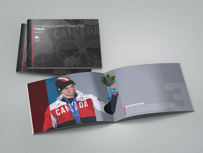 Olympics Canadian Olympic Committee sports COC Canada brochure mise en page print