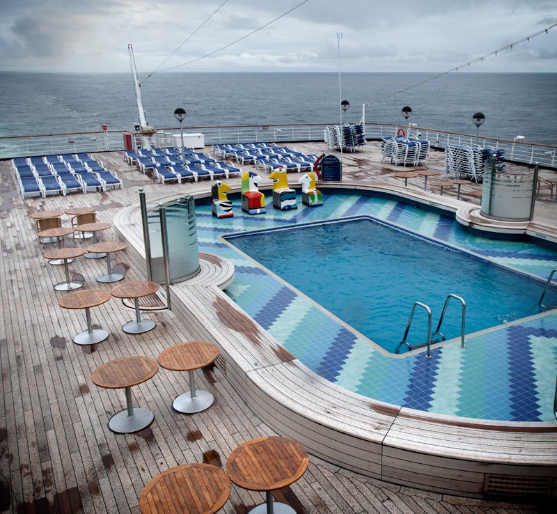 ship cruise Holland america line Ocean loneliness emotion alone cold wind rain wet deck