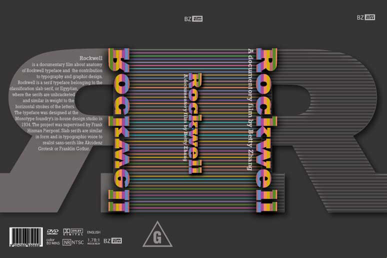 dvd cover design Typeface rockwell packaging design