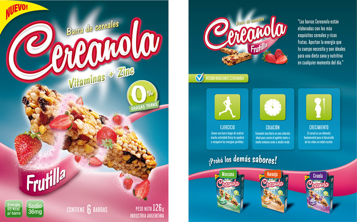 graphic design Packaging cereanola Cereal