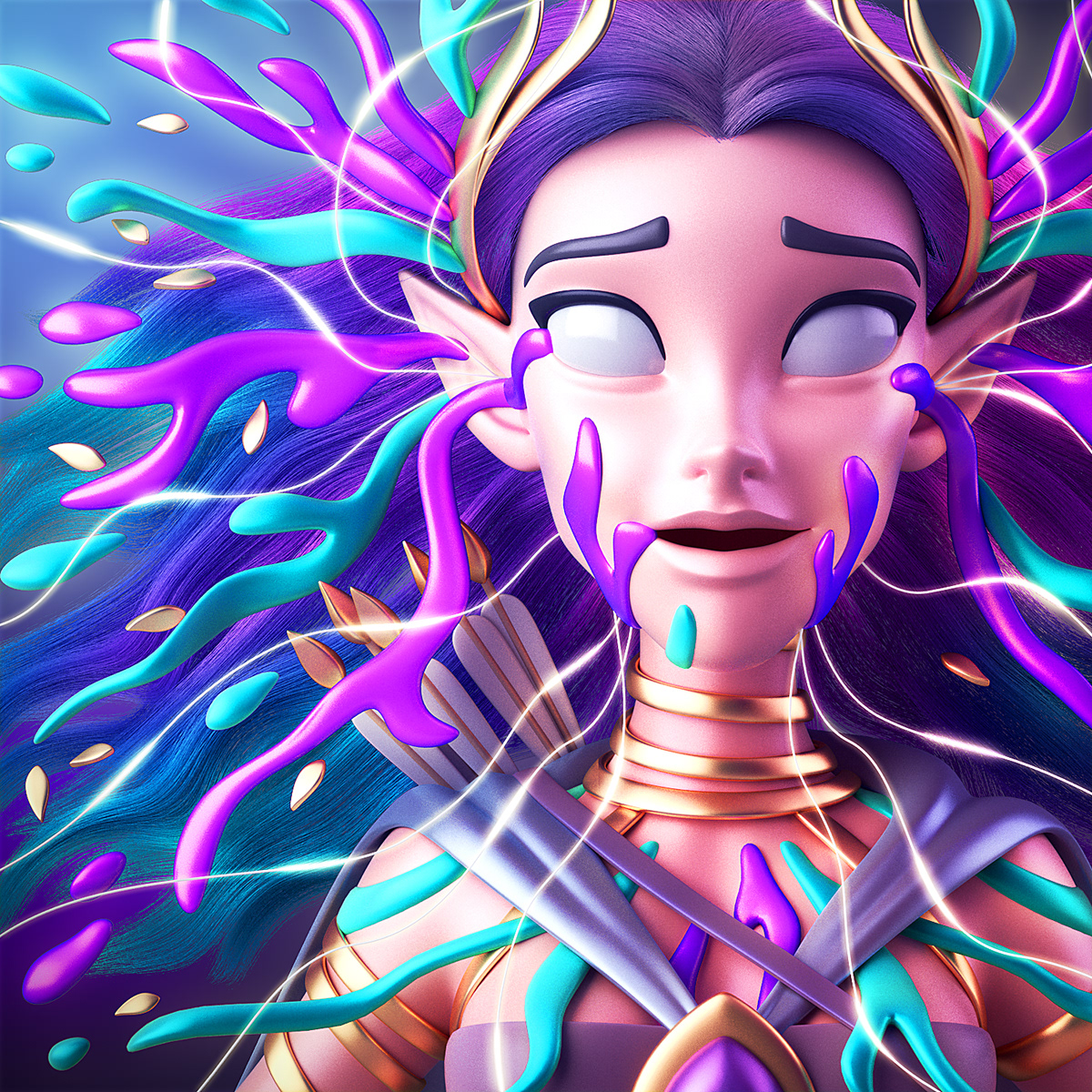 3D Character fairy fantasy girl myths