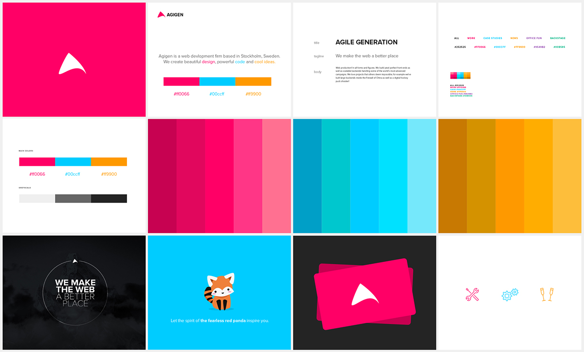 agency Office Agigen creative Stockholm concept Fun Colourful  colors web agency digital