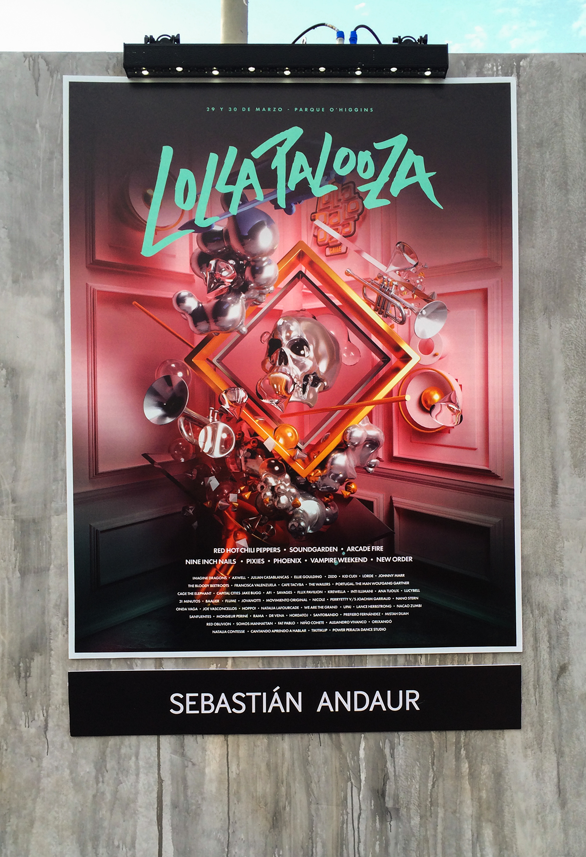 CGI vray cinema 4d lollapalooza festival Work  poster