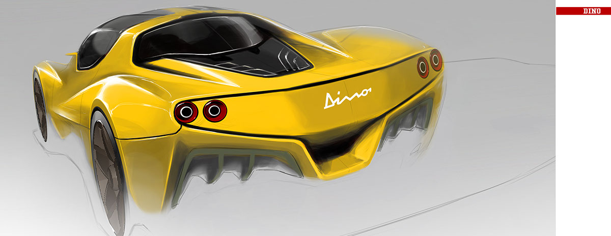 FERRARI Ferrari Dino car car design Electric Car Art Center College hojeong hojeong kim  Art Center