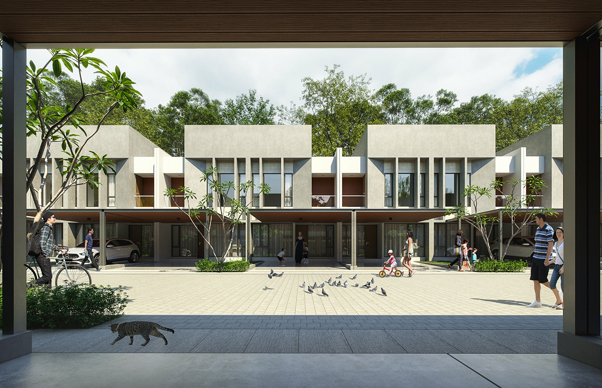 3D architecture archviz CGI exterior house housing modern Render visualization