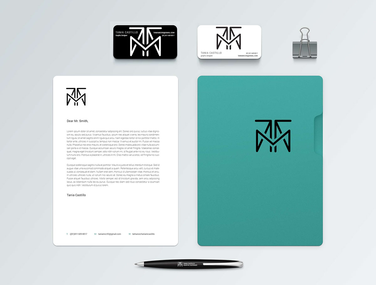 personal logo Graphic Designer creative logo personal branding business card