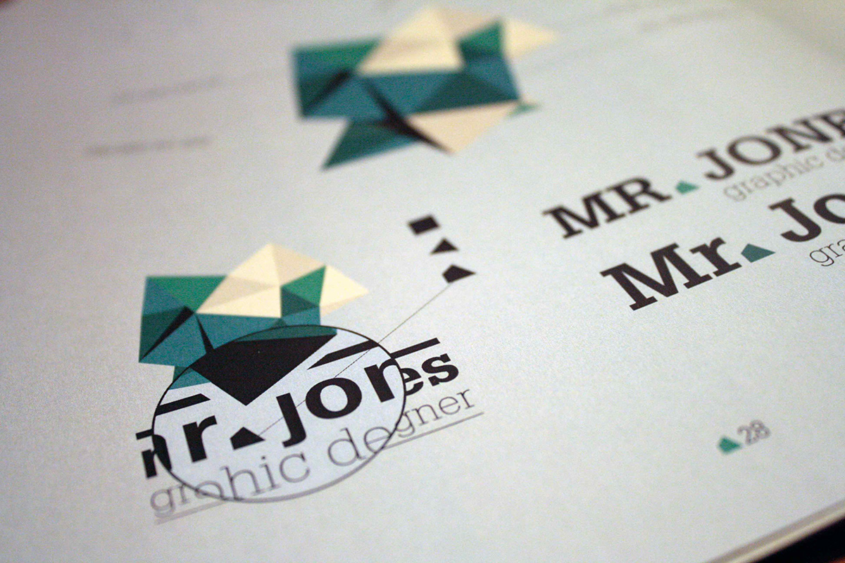 portfolio Mr. Jones  jones  triangle geometric Personal Identity logo identity