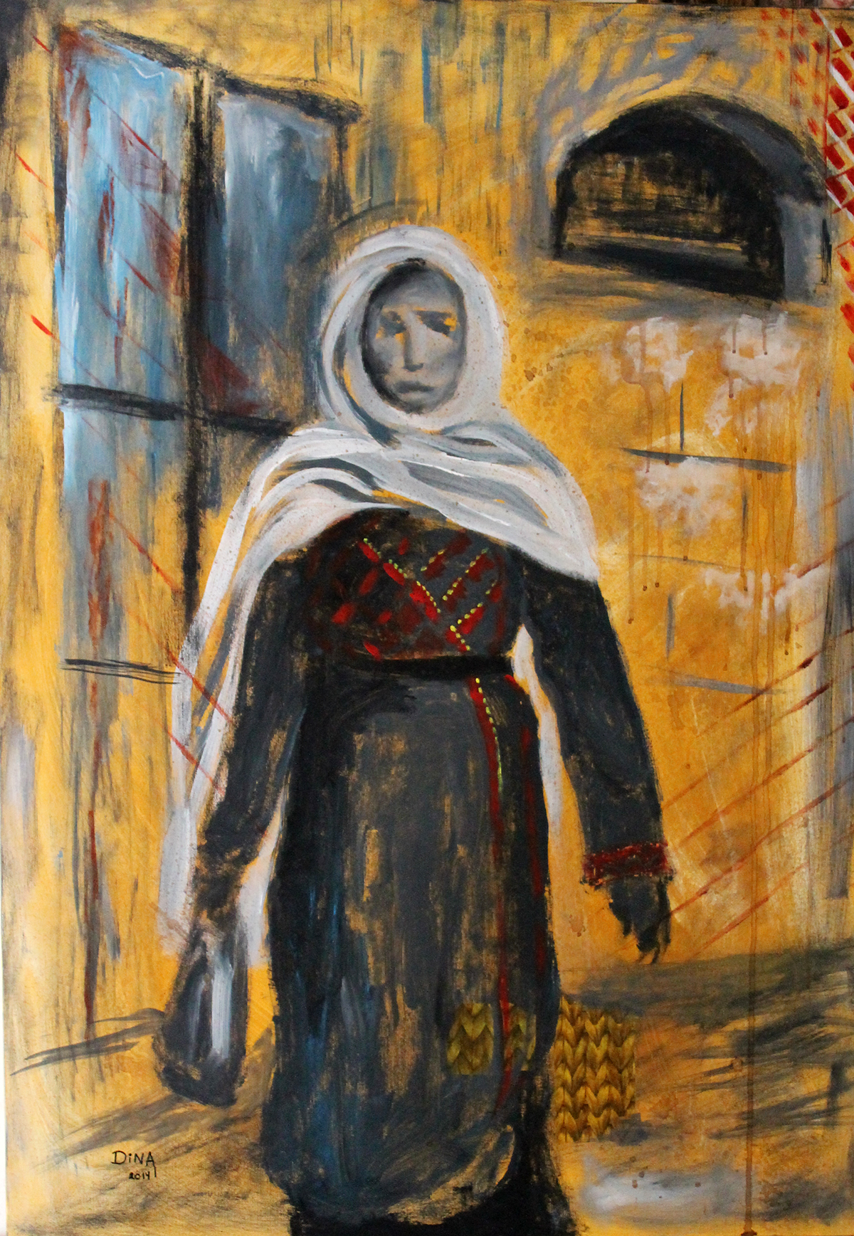 acrylic canvas palestine figures