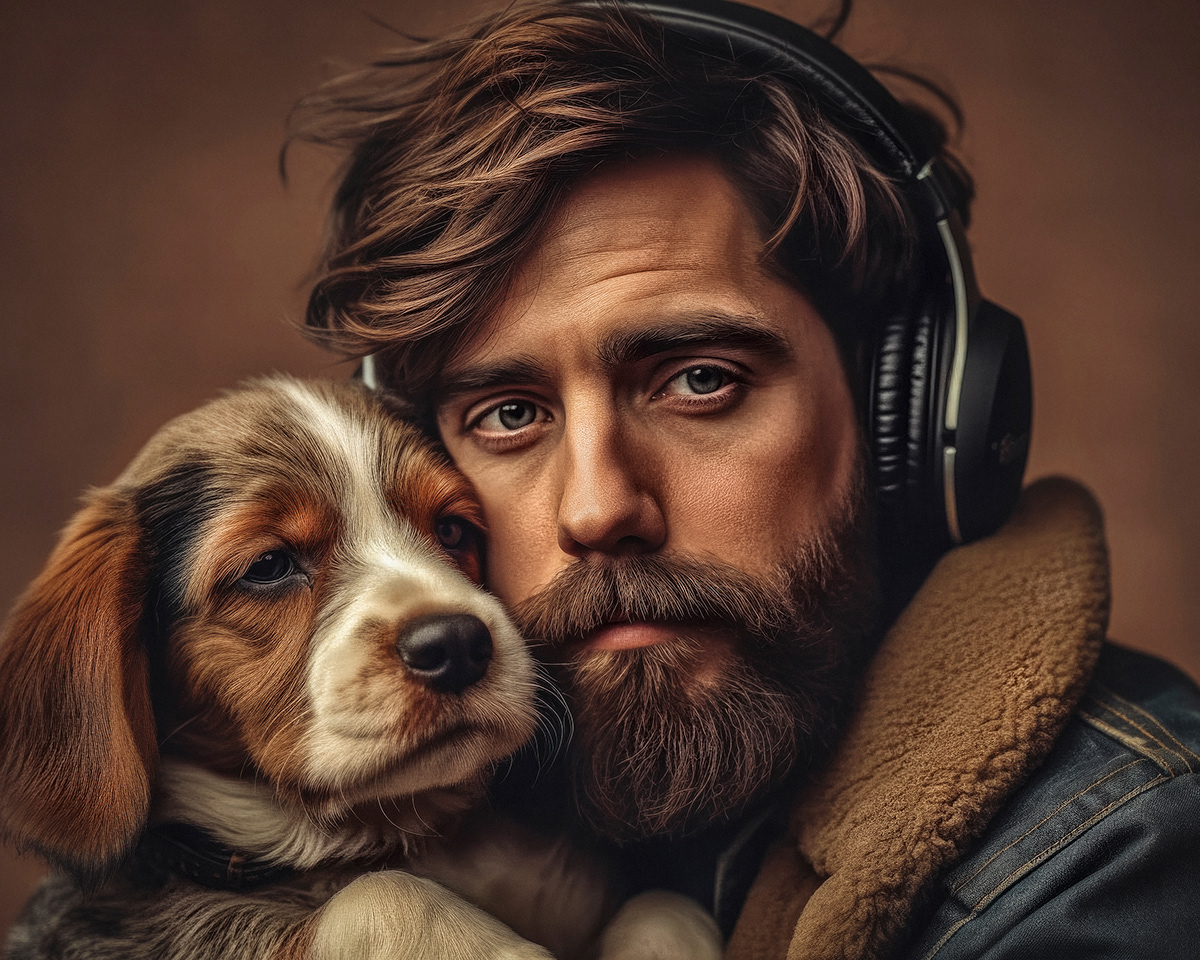 ai Ai Art animals beards guys hipsters men mental health pets portrait Adobe Portfolio