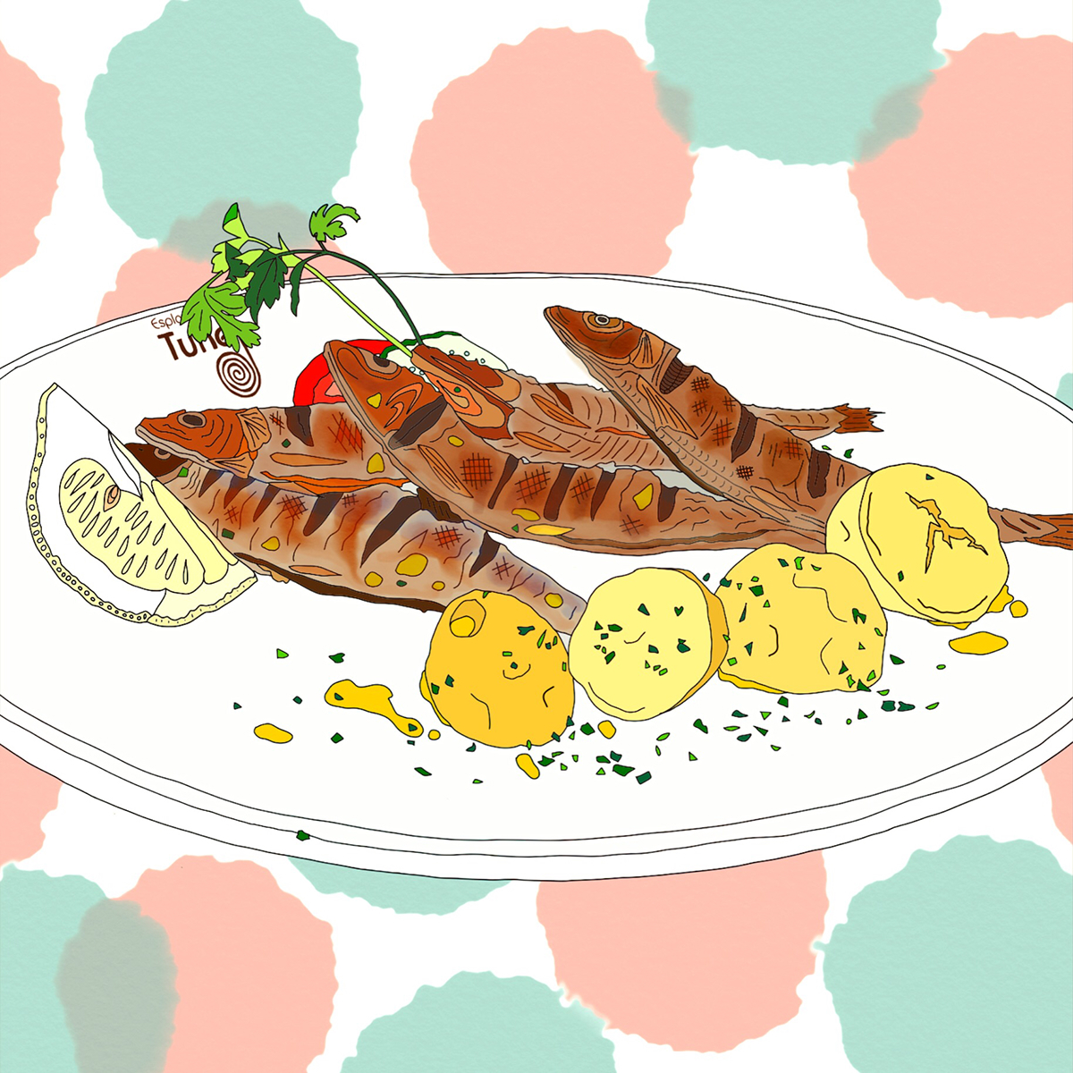 Portugal Food  food illustration graphic arte Pop Art