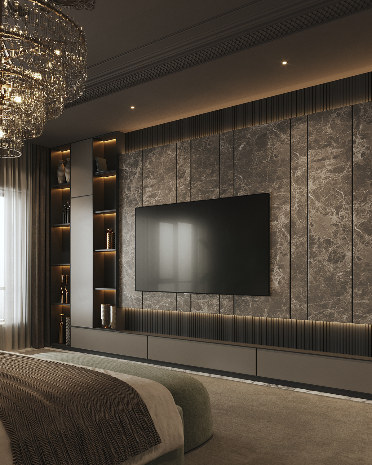 3D 3dsmax architecture CGI bedroom modern visualization design corona Interior