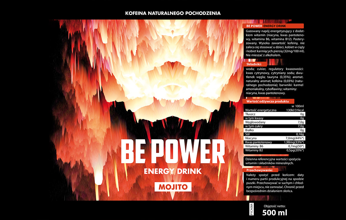 BE POWER energy drink brand identity Can Design drink ILLUSTRATION  label design Packaging product design 