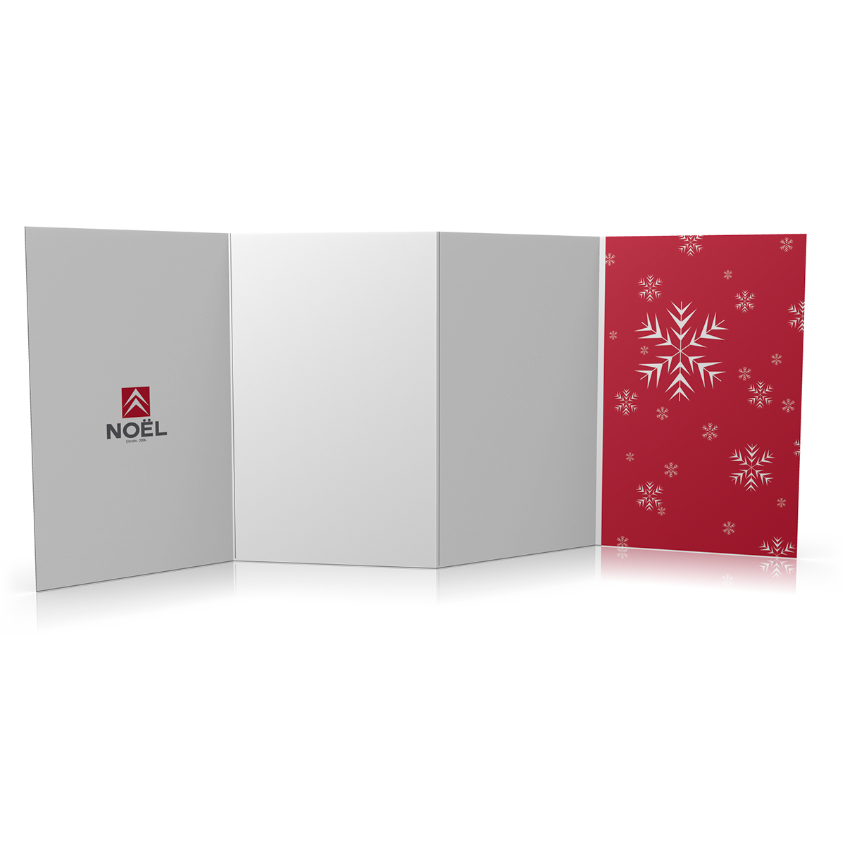 citroen red Christmas greeting card French elements Direct mail