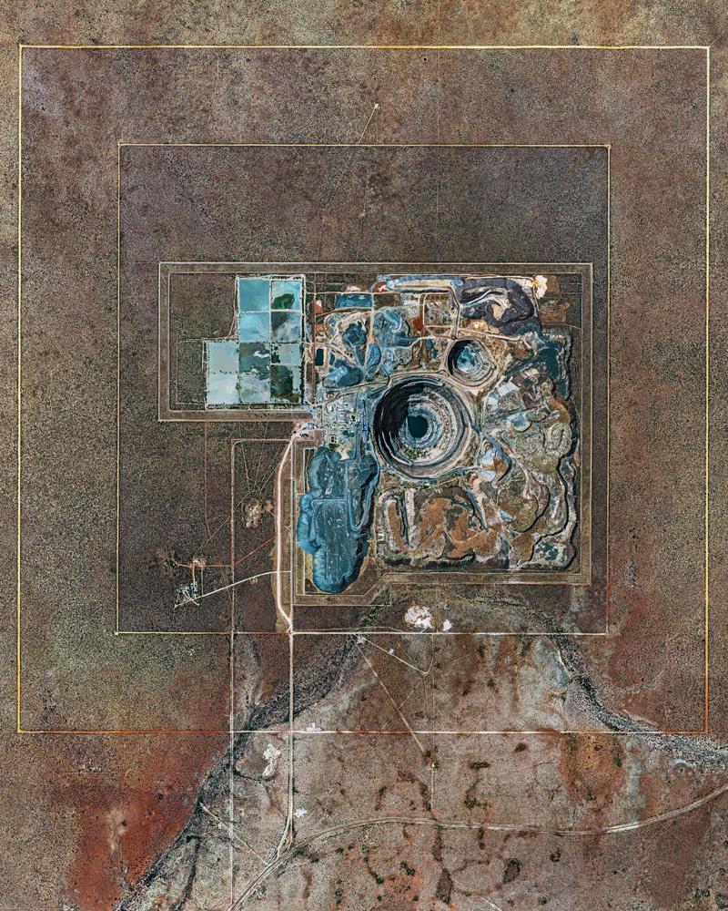 Aerial satellite mines africa FINEART Fineartprint structures abstract