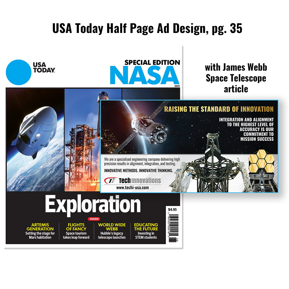 advertisement Magazine design nasa usa today