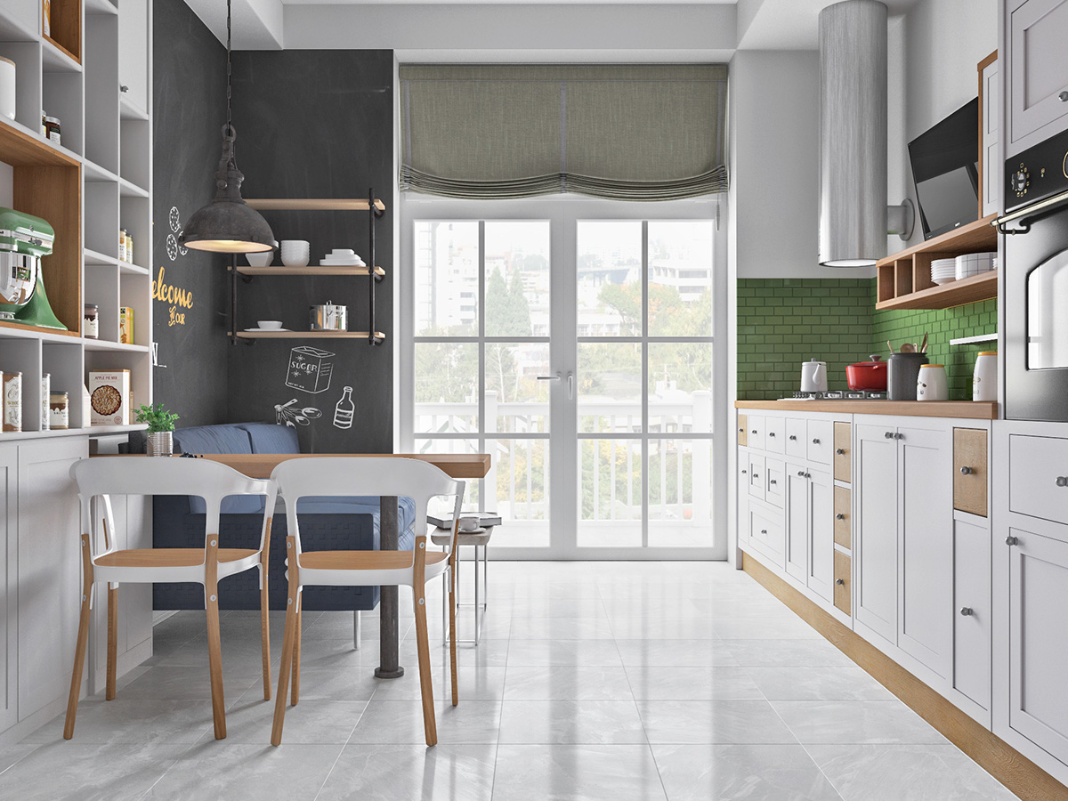 kitchen industrial digitalart interiordesign visualization