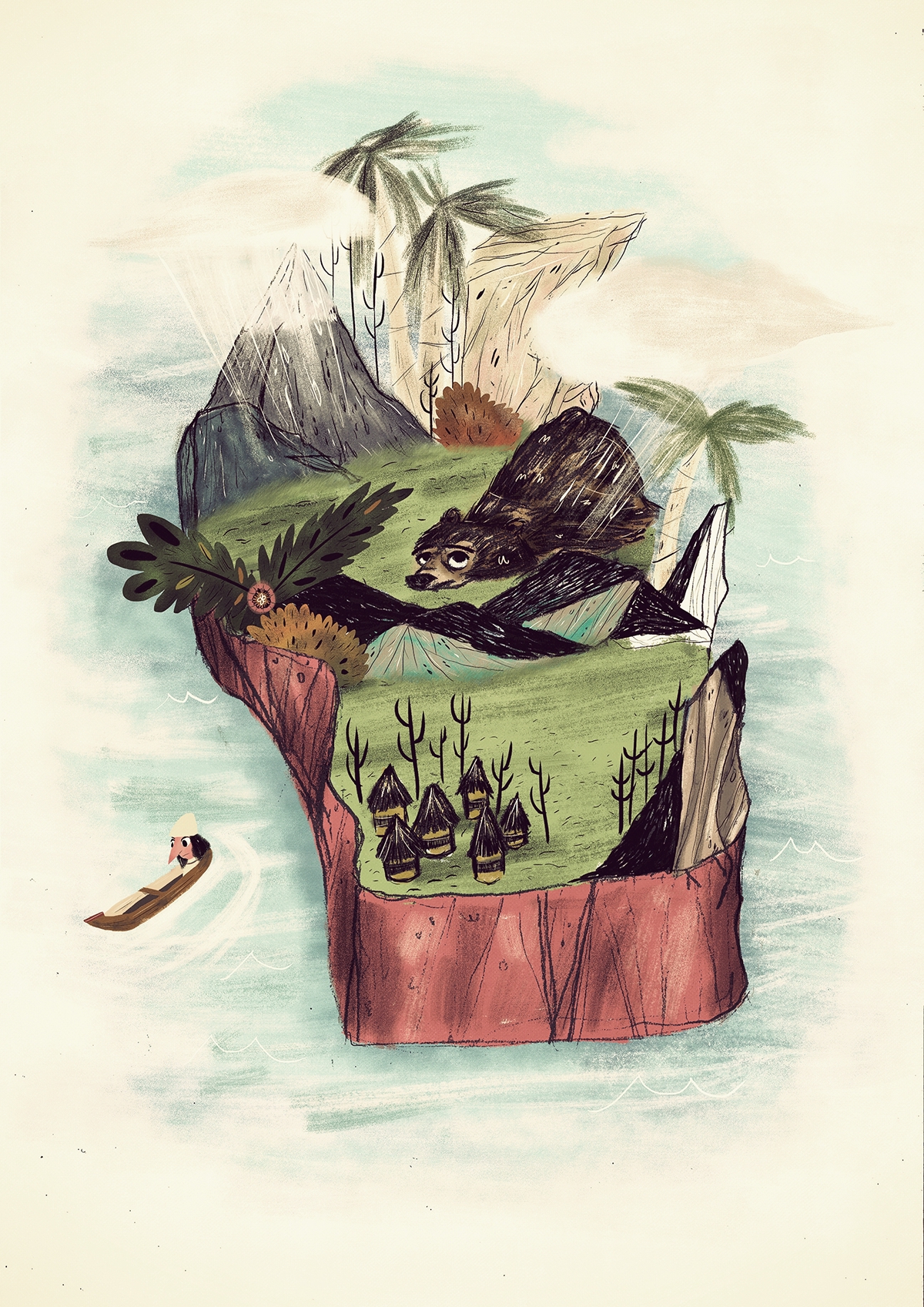 bear Editorial Illustration editorial book Juliana Cuervo tale storytelling   medellin colombia