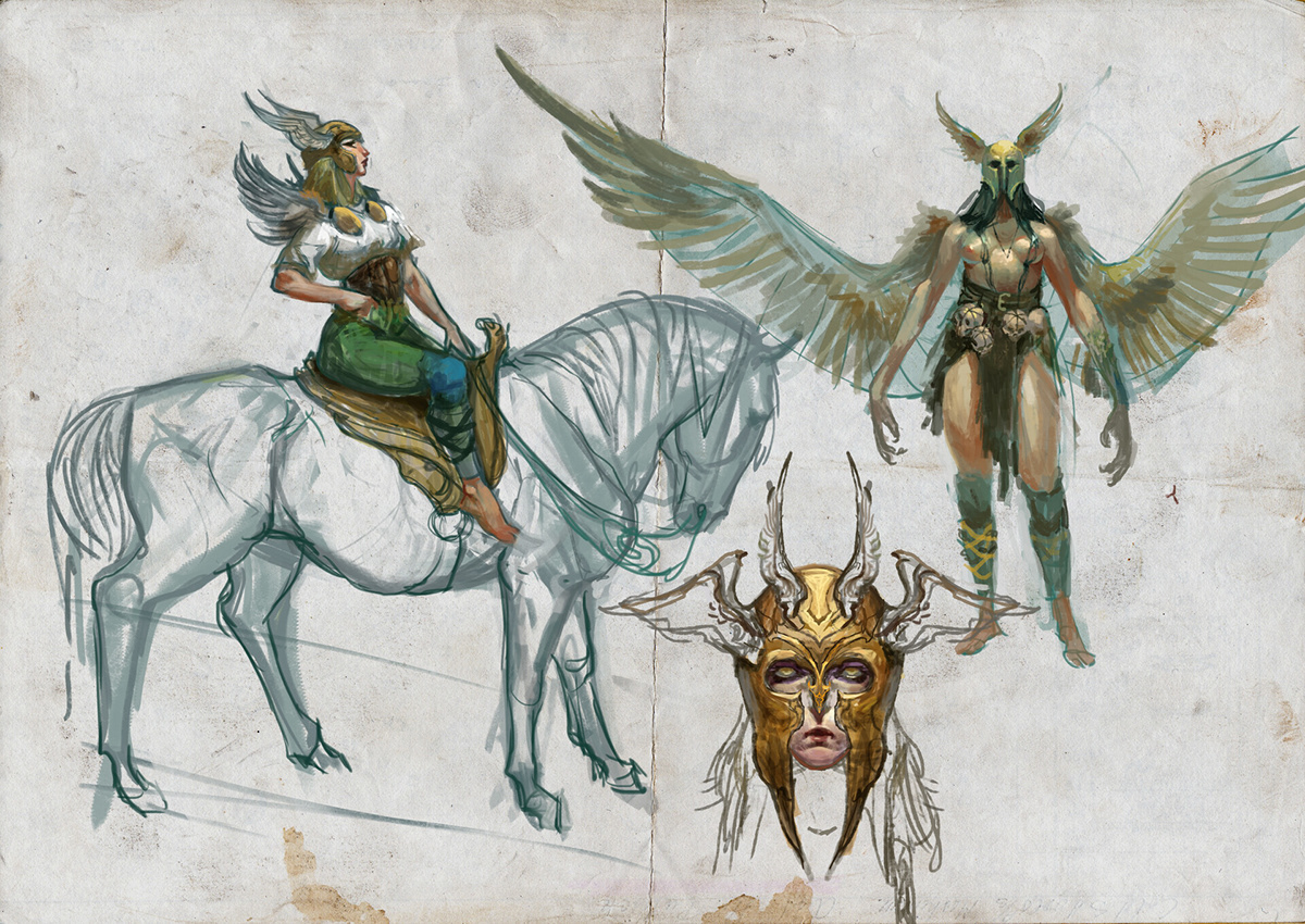 fantasyart fantasyillustration mythology norsemythology Thor