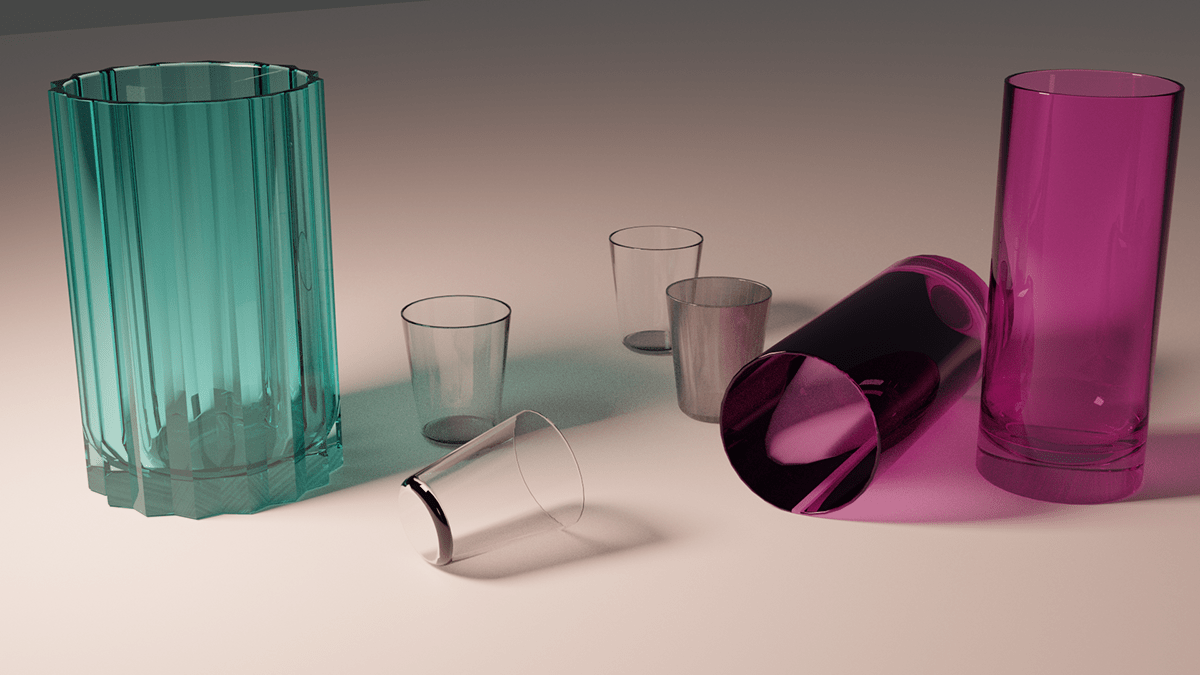 3D blender cup glass glasses