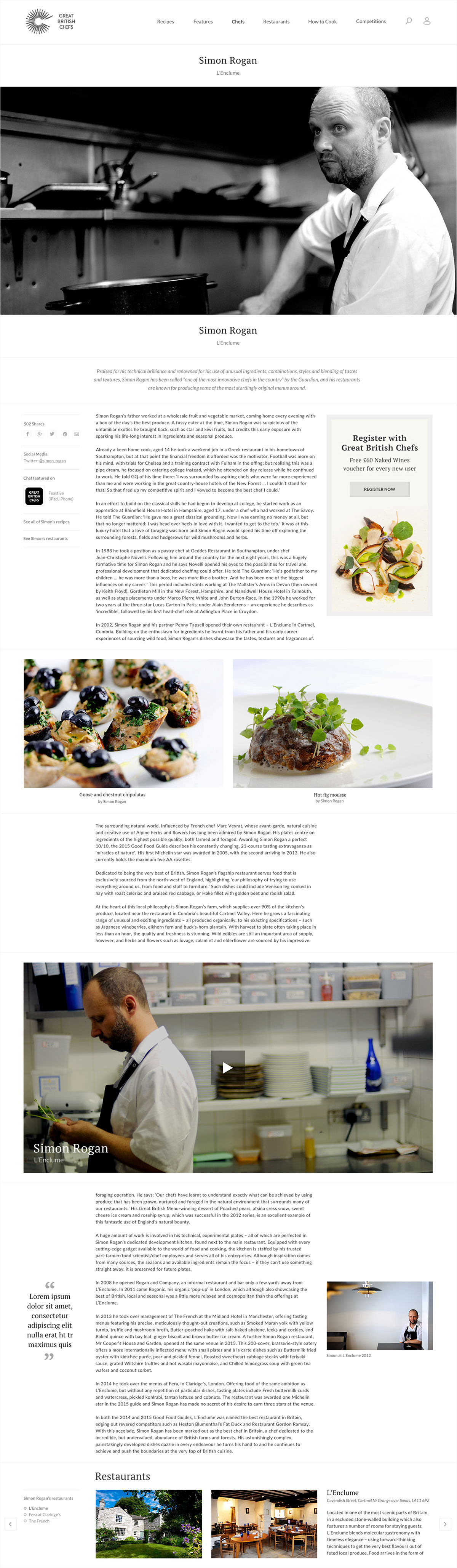 digital design Food  restaurant recipe chef mobile editorial digital