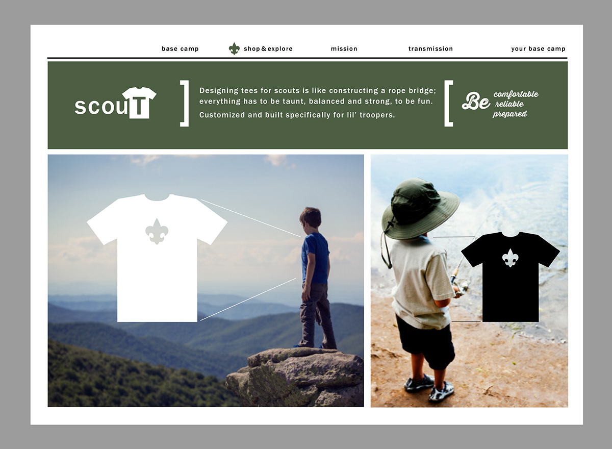 T Shirt BOY SCOUTS Website logo