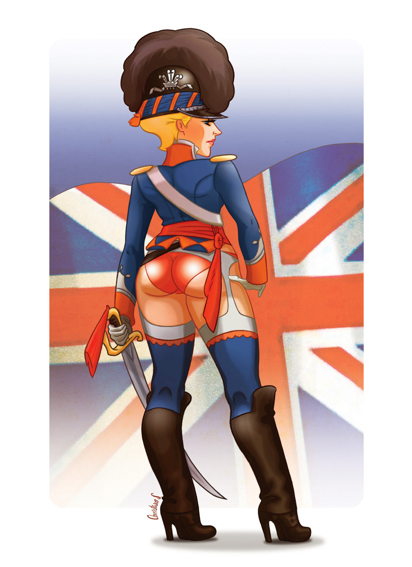 pin ups soldier sexy commission cartoon girl christian s napoleon warrior