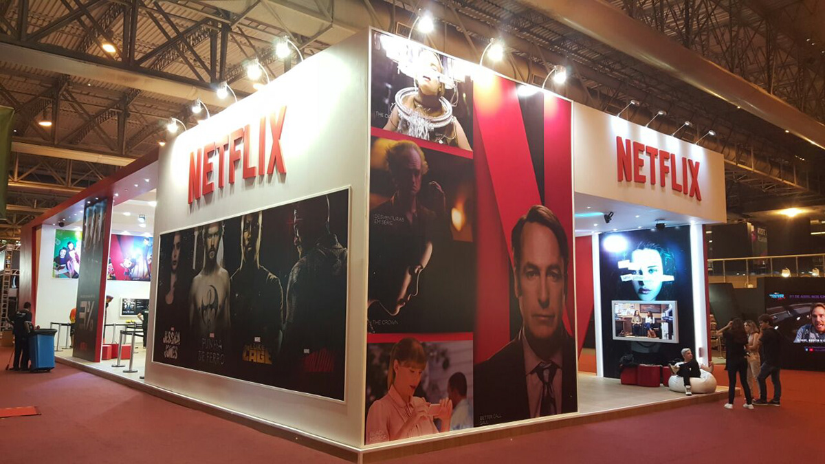 Netflix booth ccxp ccxp tour Comic Con exhibition booth design Stand estande Exhibition Stand Design