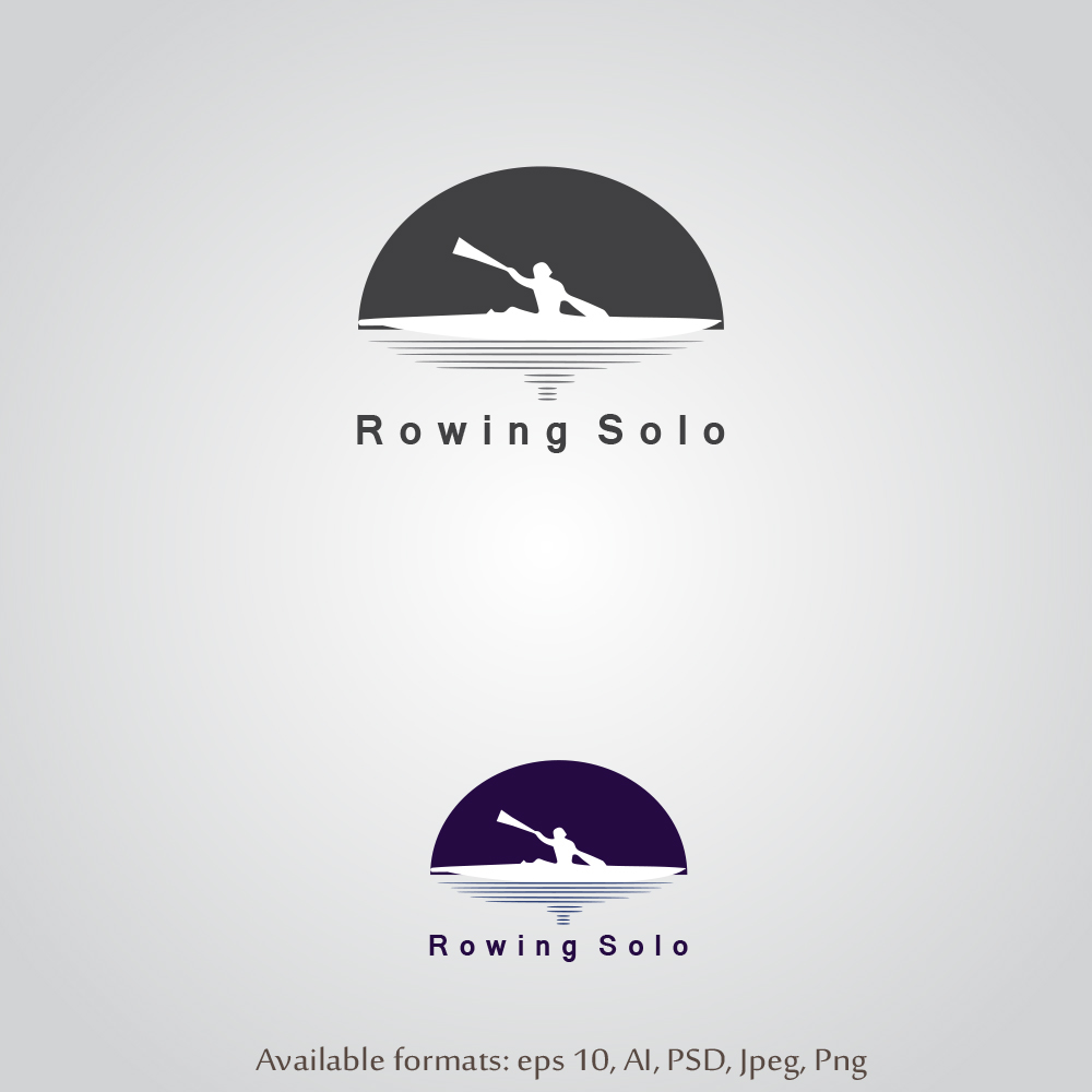 rowing sailing logo sea sport art ILLUSTRATION 