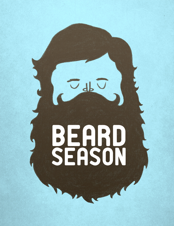 beard season November humor poster