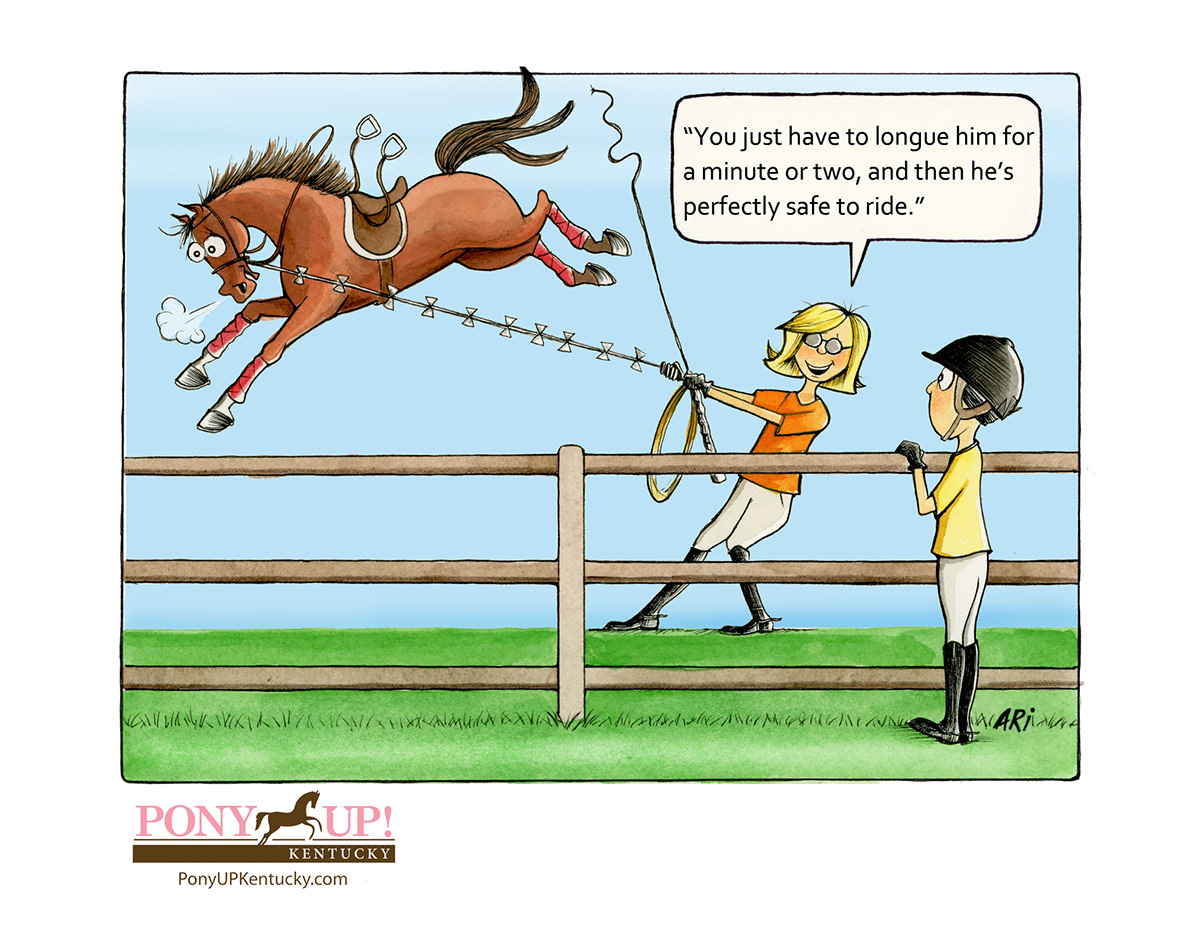 whimsical comic equestrian humorous animals