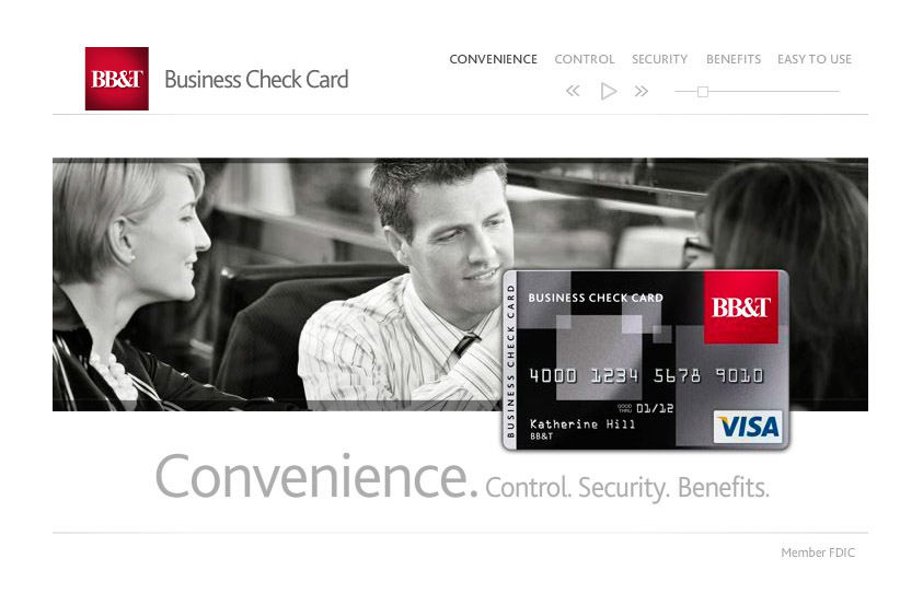 BB&T Business Check Card on Behance