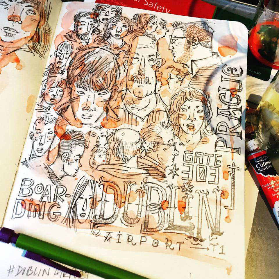 sketchbook sketching drawn pencil pen and ink watercolour Fun urban sketching