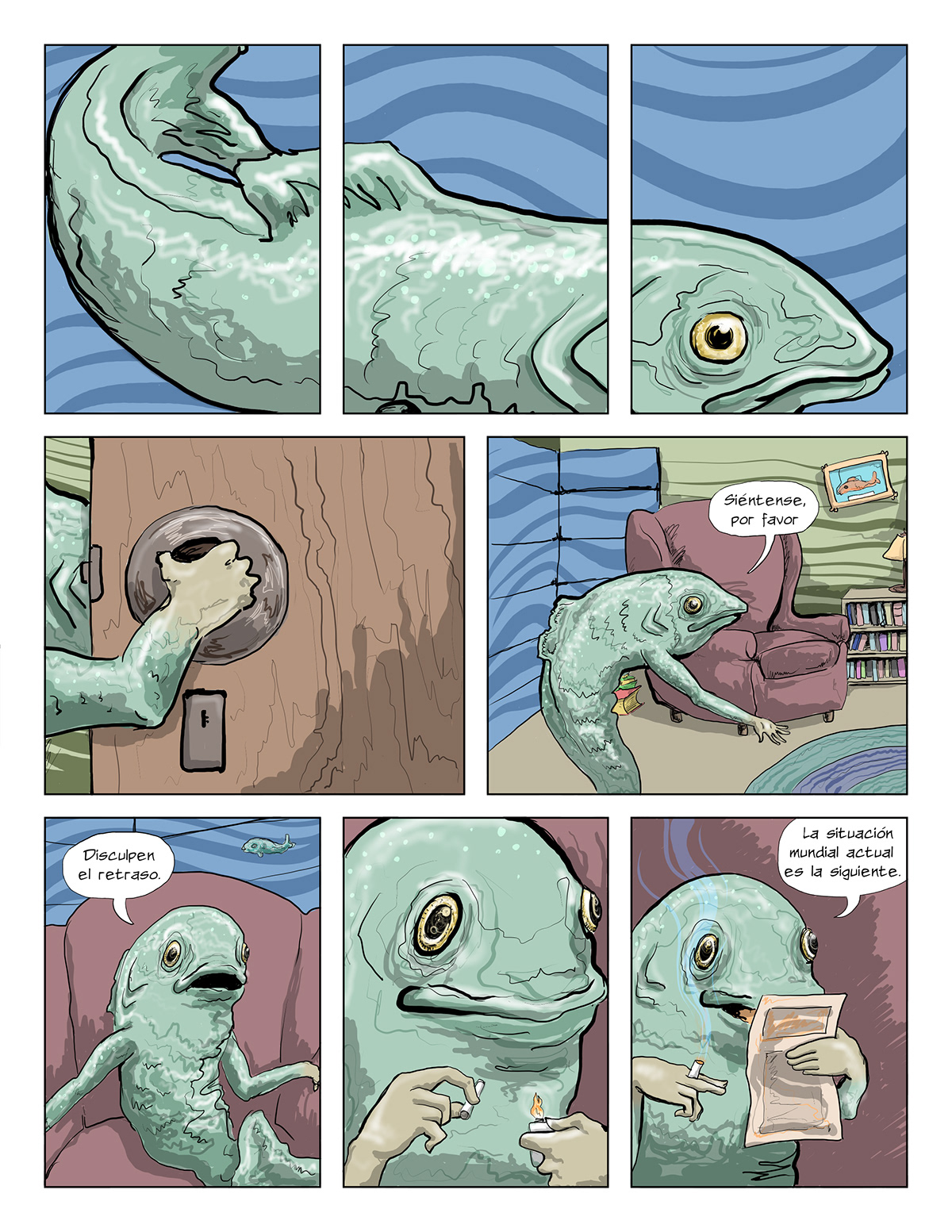 comic comics apocalipsis pez trucha animales