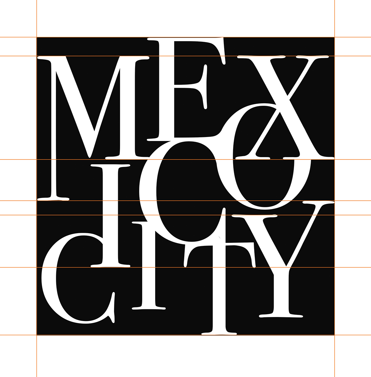 mexico city type 3D Render photoshop surreal bodoni