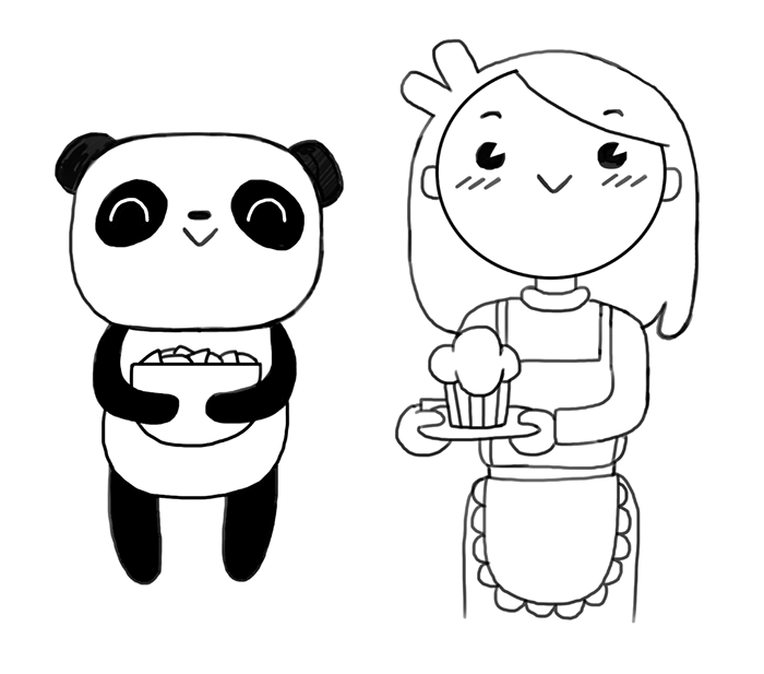 cute Panda  girl japanese kawaii