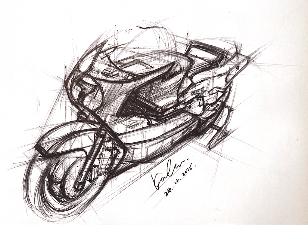 Bike motorcycle ILLUSTRATION  art Drawing 