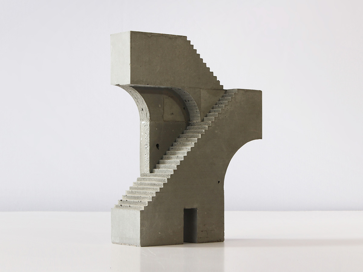 concrete cement ceramics  art artwork sculpture stairs stairway modern