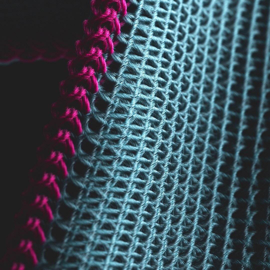 CGI Maya scarf Fashion  knit knitting crochet photoreal warm cloth