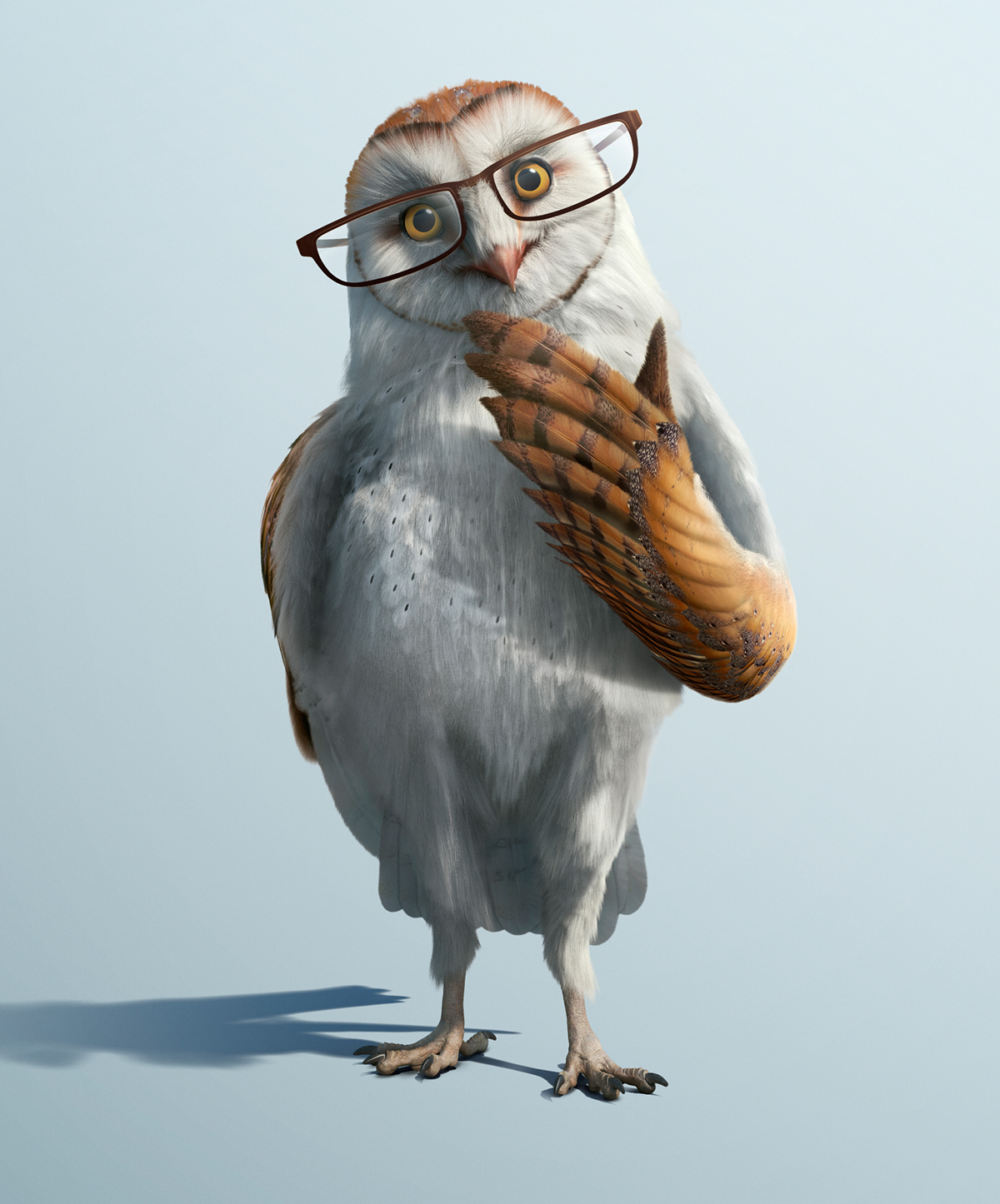 sydney CGI 3D Character owl ollie retouch Limehouse Australia Bankwest Limehouse creative 3D Character