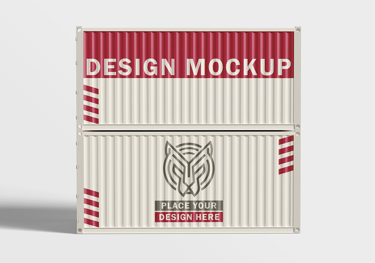 Advertising  bilboards Brand Design container mockup Corporate Identity Logistics Logo presentation mockup marketing   mock-up shipping