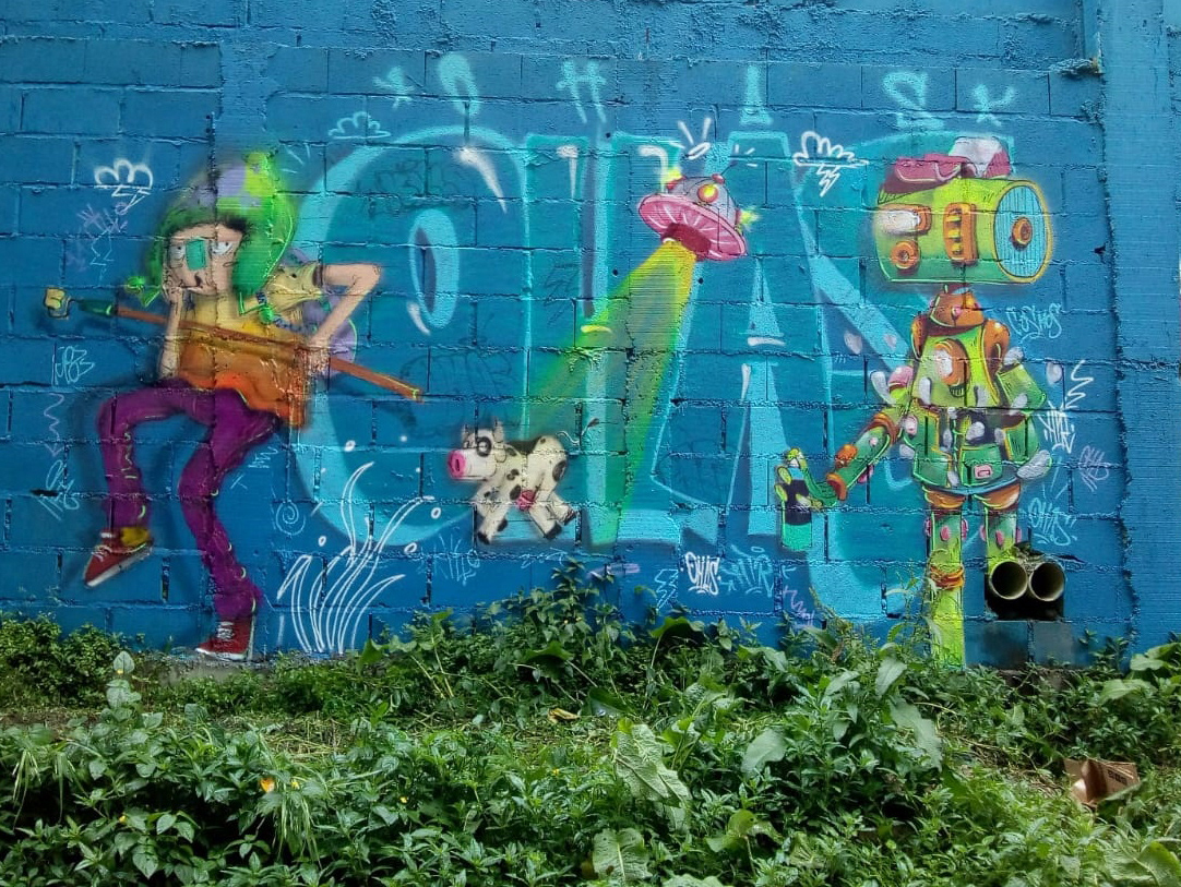 arte Graffiti walls Urbanart streetart characters robot art