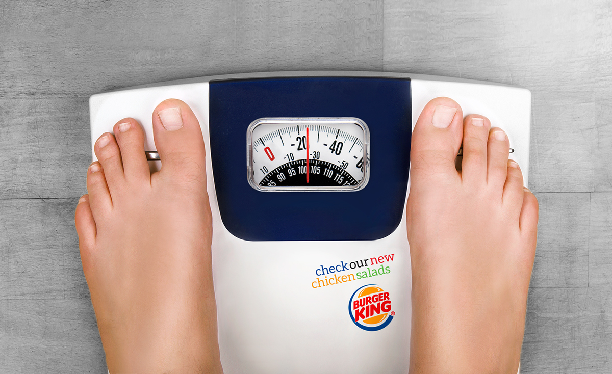 Burger King Food  creative ad weight salads new balance graphic direction Foods Behance adeeve