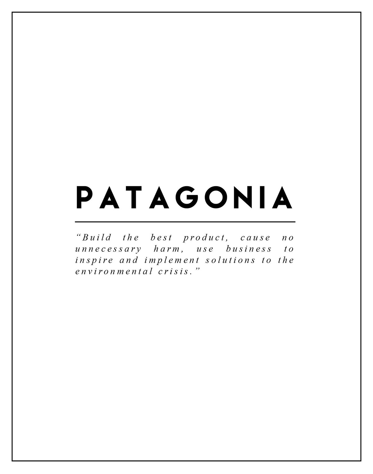 patagonia outdoorswear activewear Sustainable
