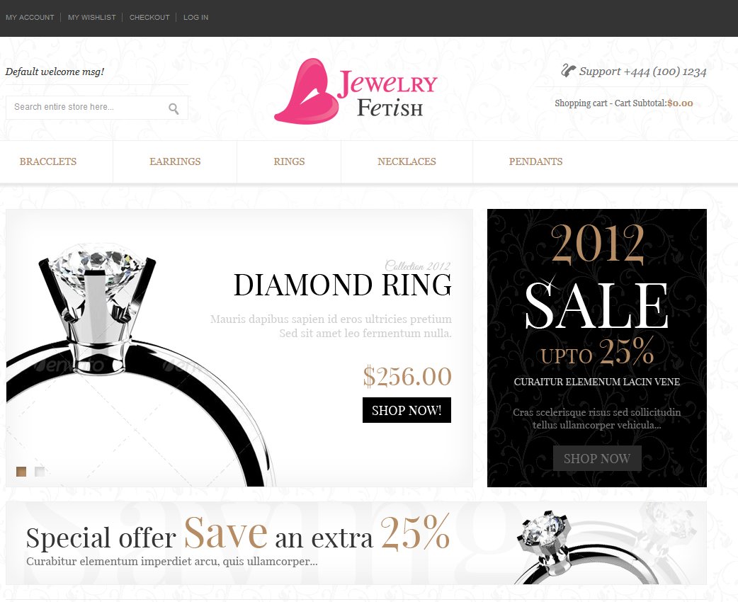 jewelry Website development