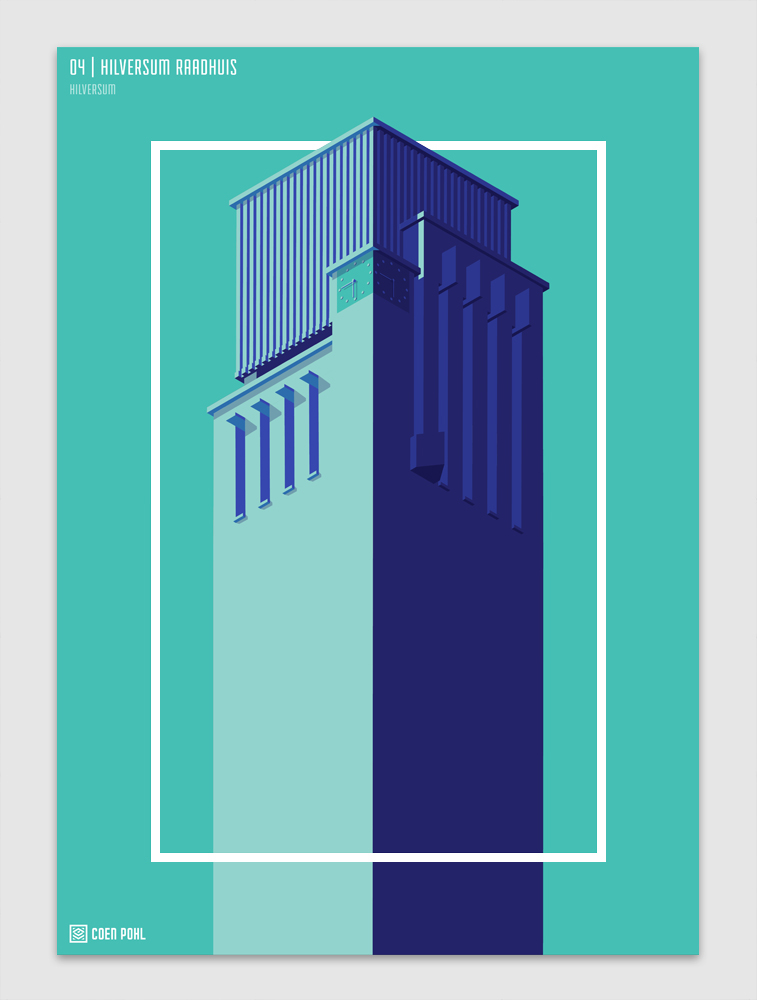 amsterdam Netherlands Nederland utrecht Rotterdam hilversum toren tower building architectuur abstract poster type Isometric ISO