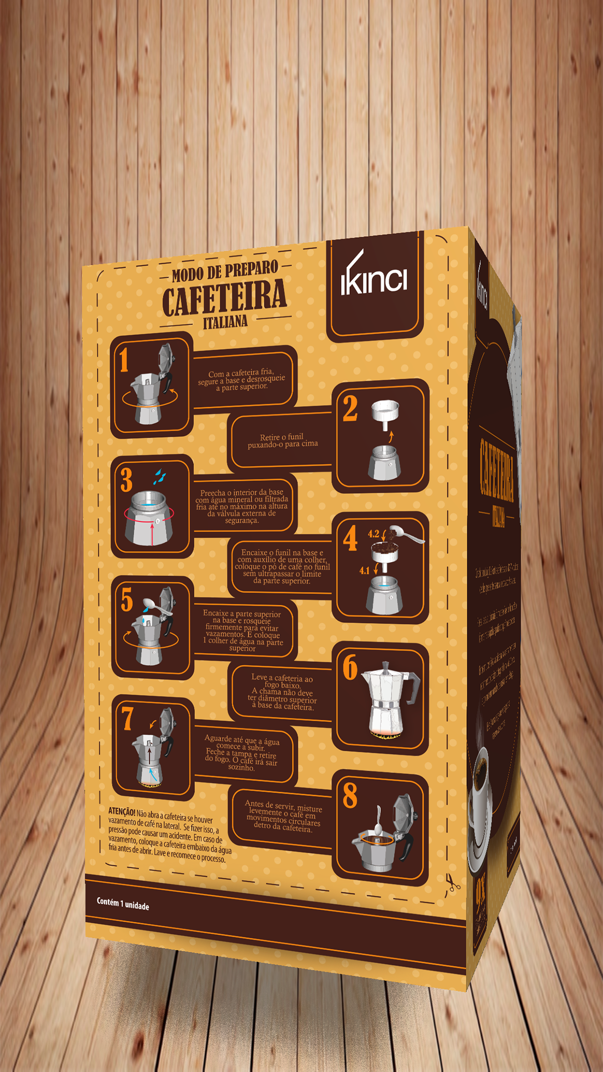 Caixa colorbox cafeteira cafe coffe package embalagem