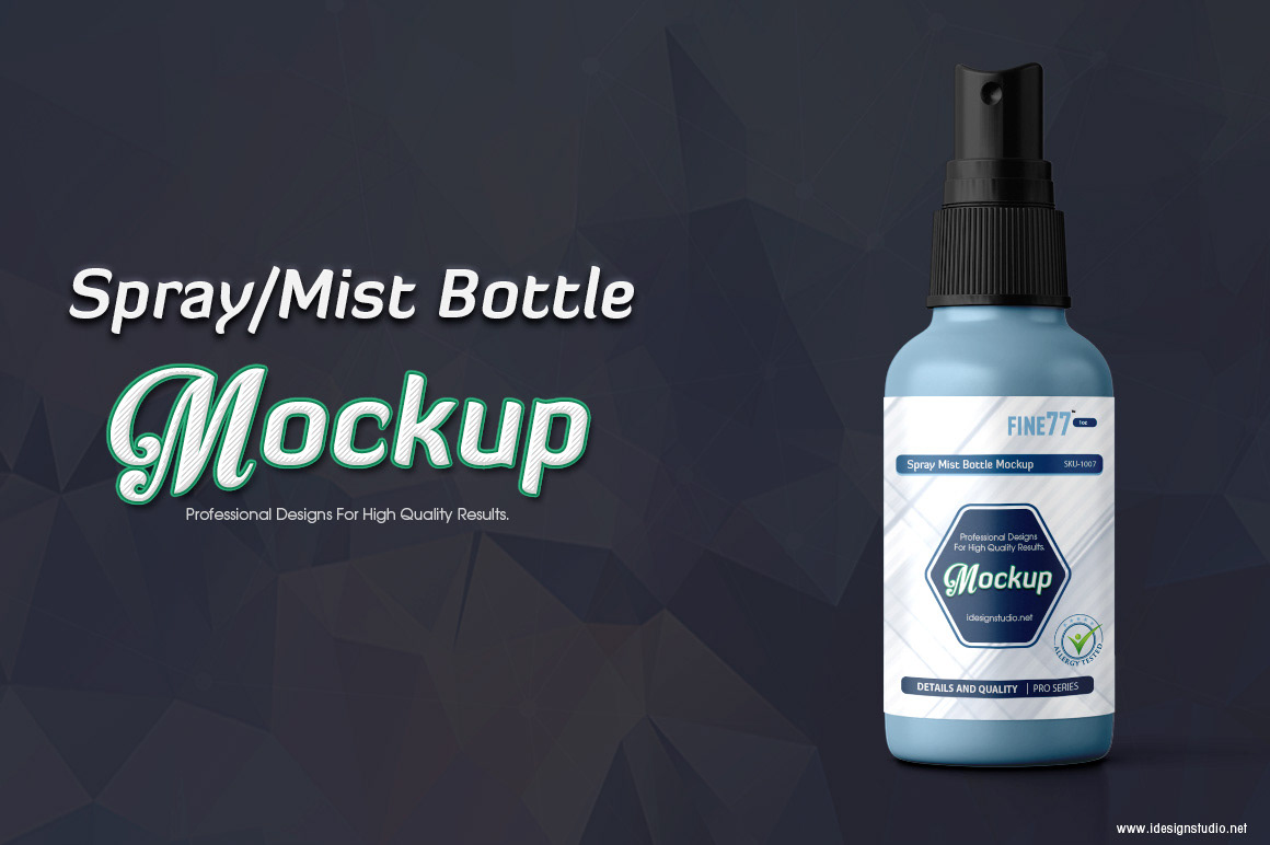 Amber spray mist bottle Mockup mock-up Mister oil scent perfume