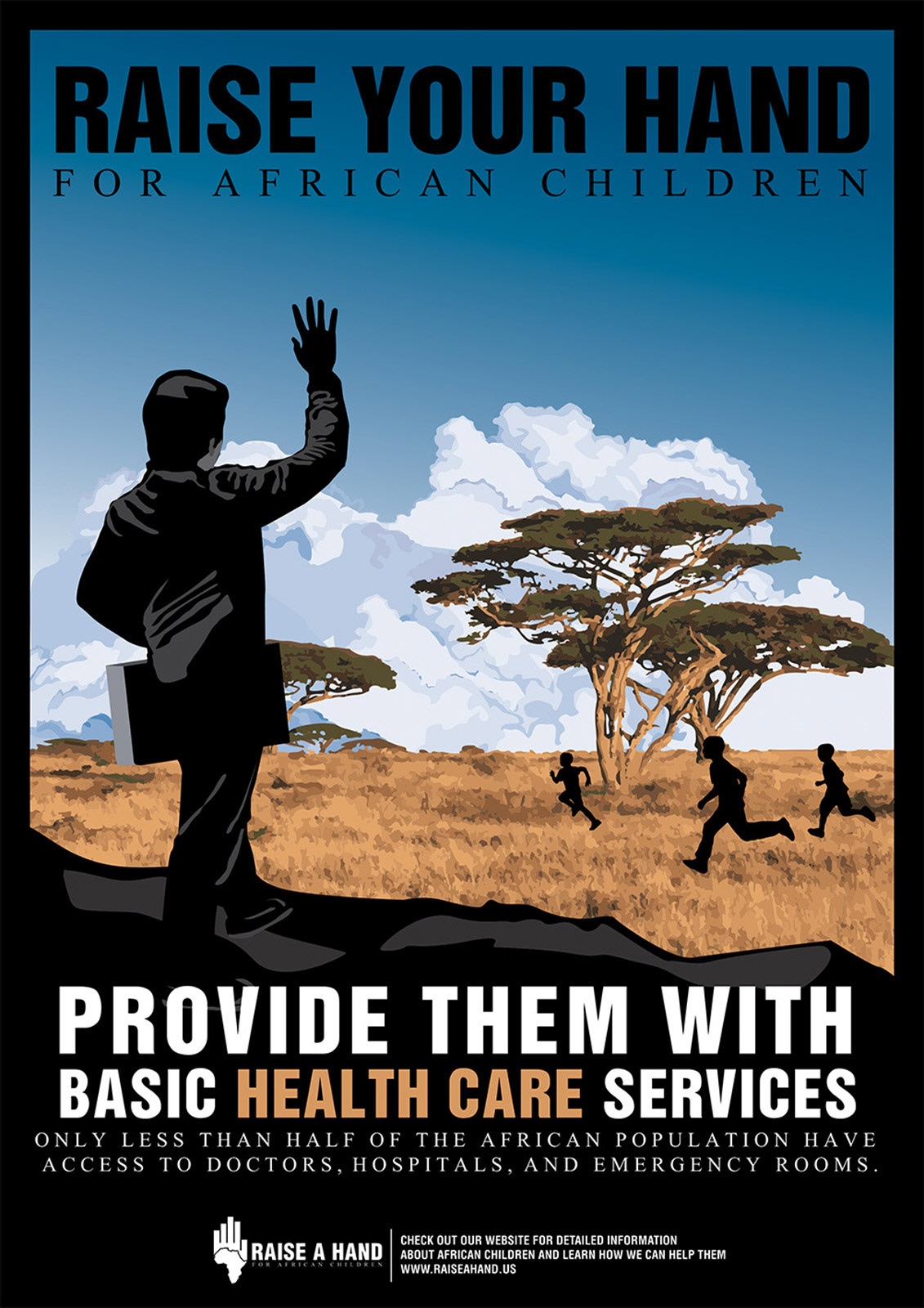 social responsibility African Children donation poster Web Design  campaign charity