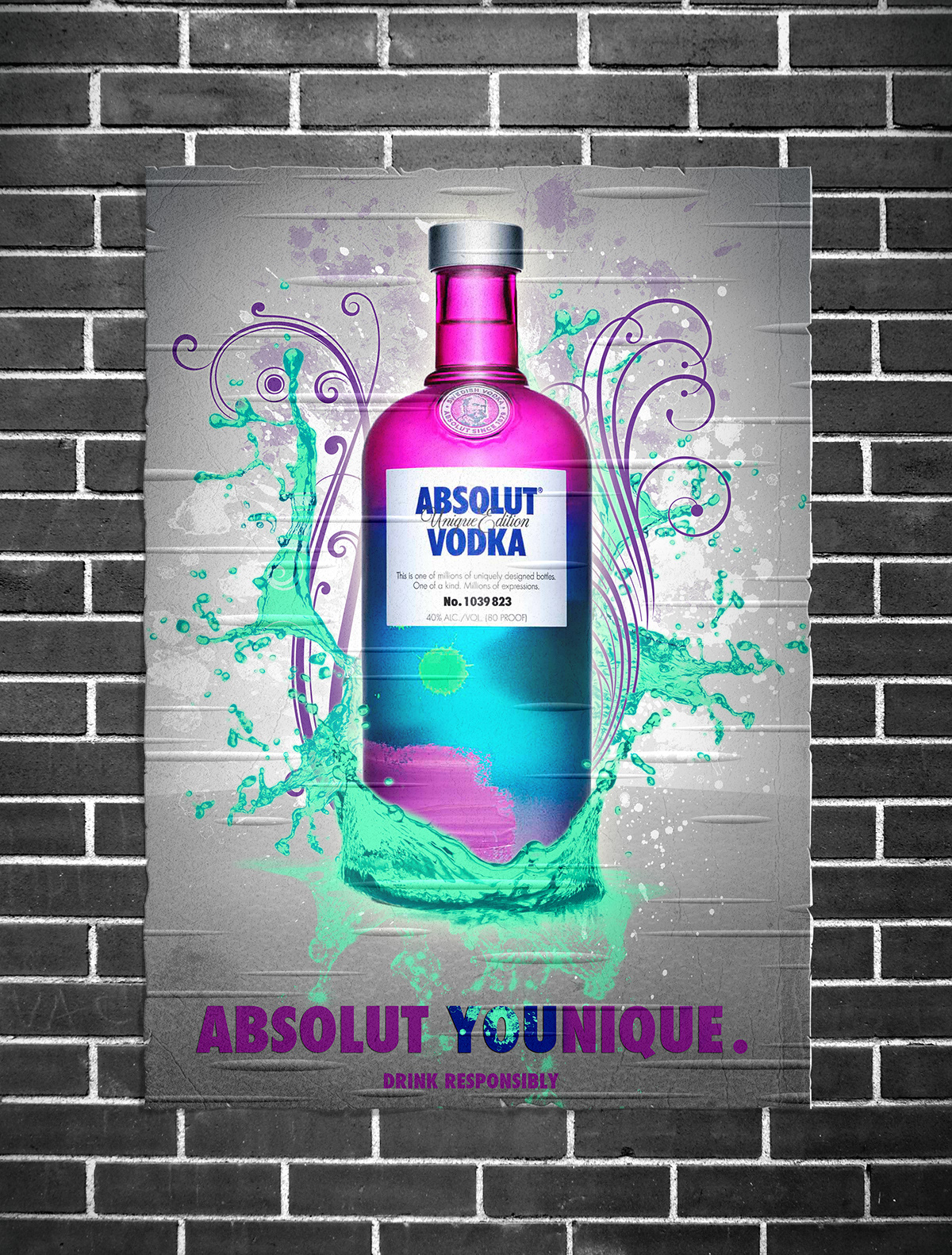 Absolut vodka Unique limited edition poster